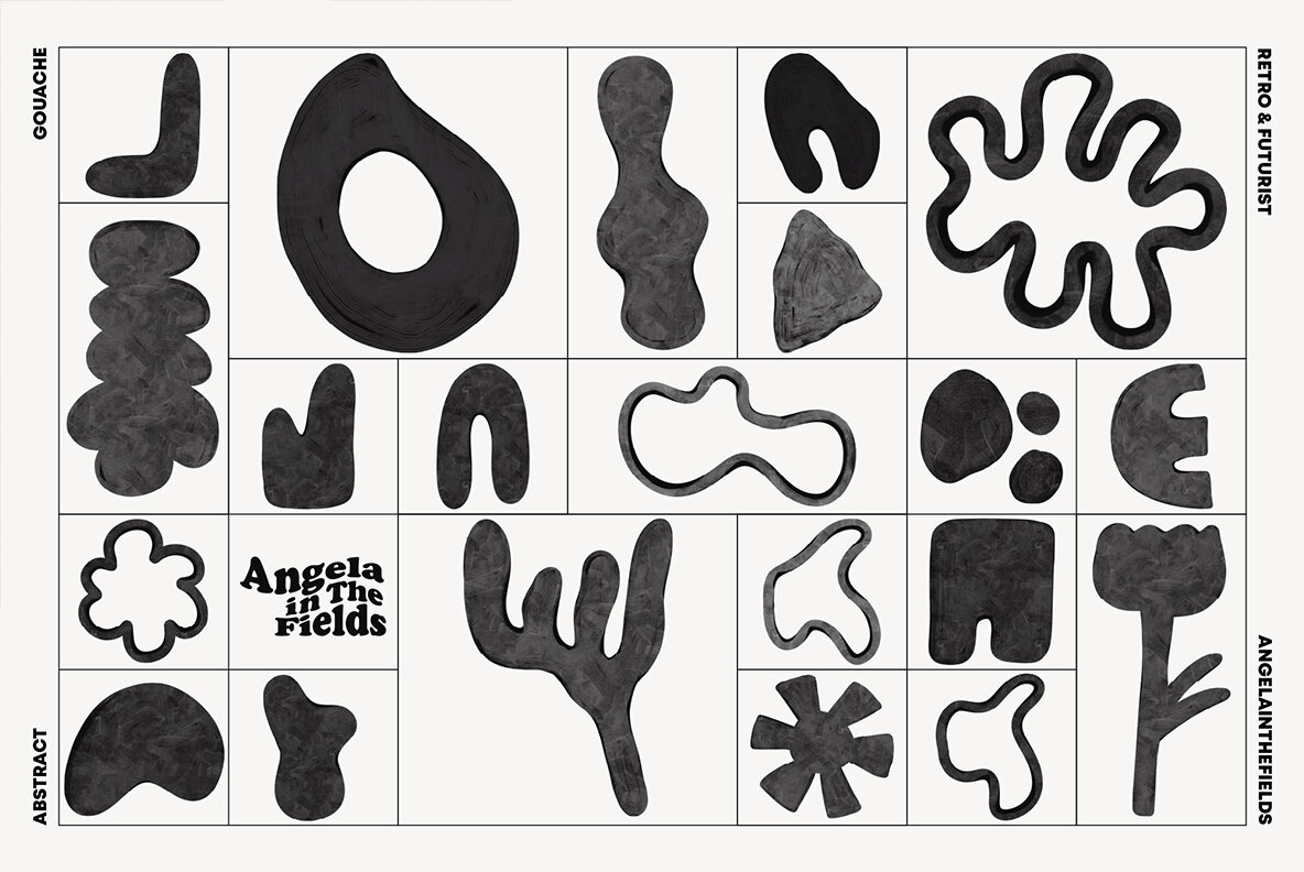 Black and White Organic Abstract Studio 7