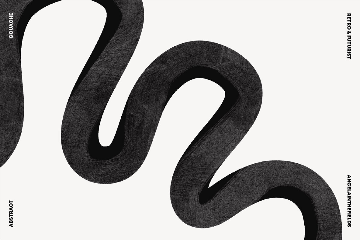 Black and White Organic Abstract Studio 8