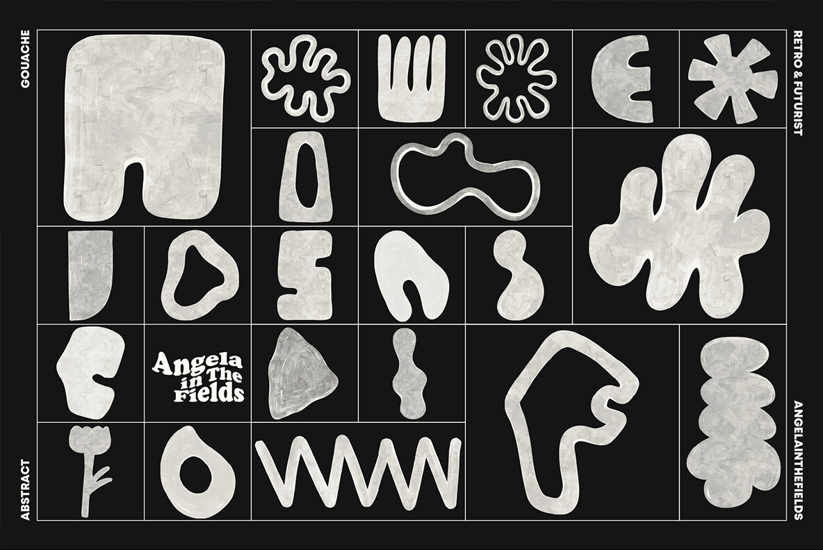 Black and White Organic Abstract Studio 10