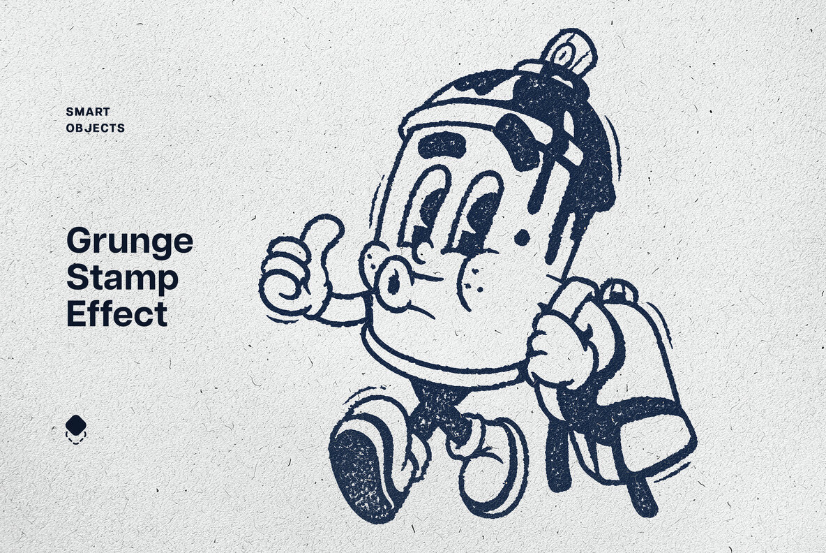 Grunge Stamp Text and Logo Effect 1