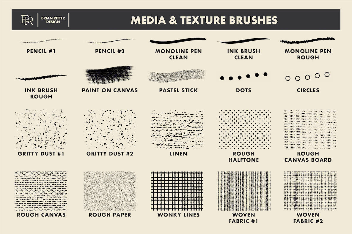 Mid Century Retro Toolkit for Procreate 9