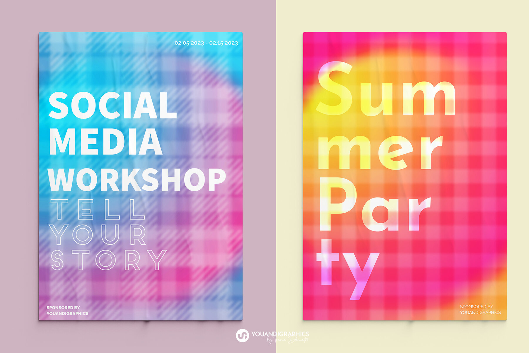 Plaid Gradient Backgrounds 3