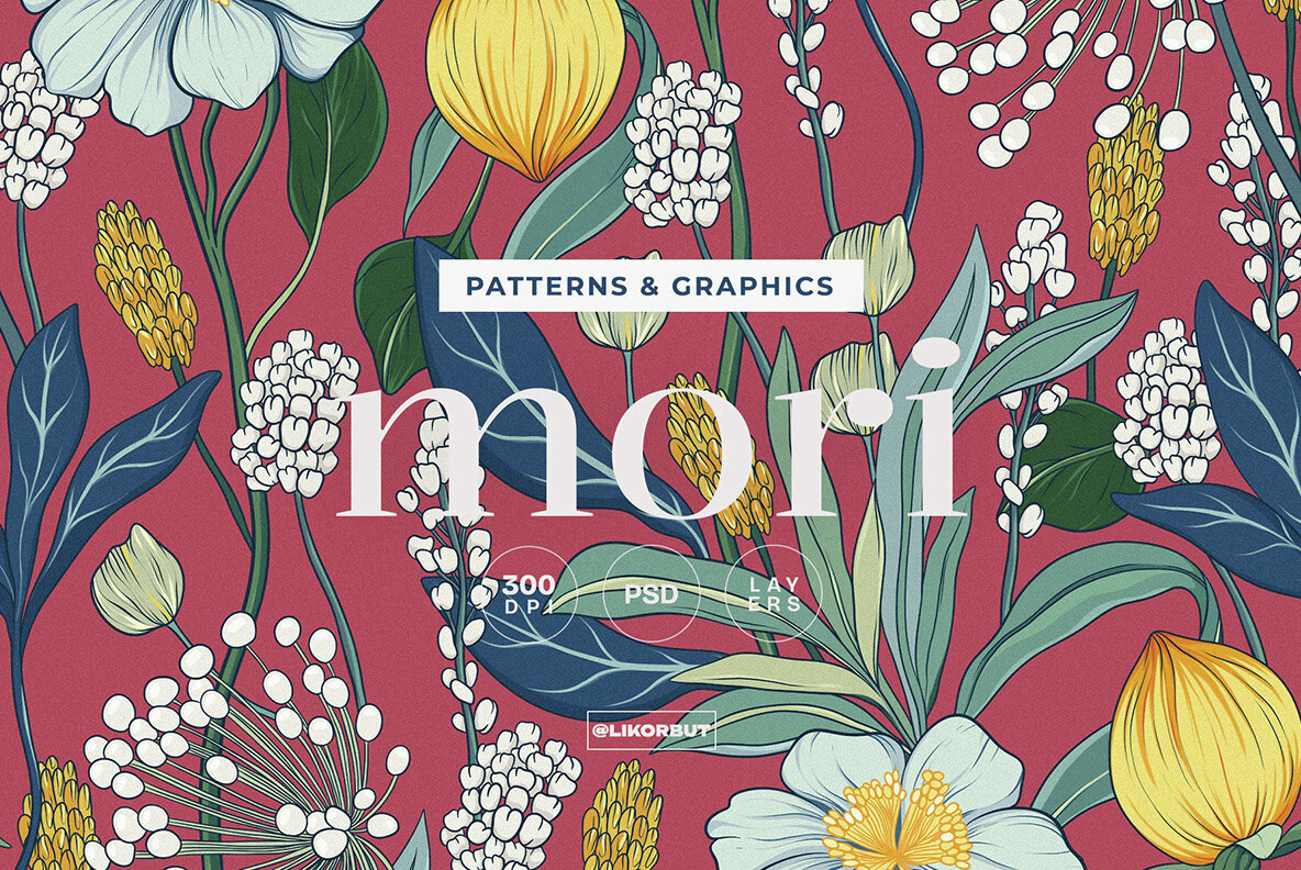 Mori Abstract Flower Pattern and Motifs 1