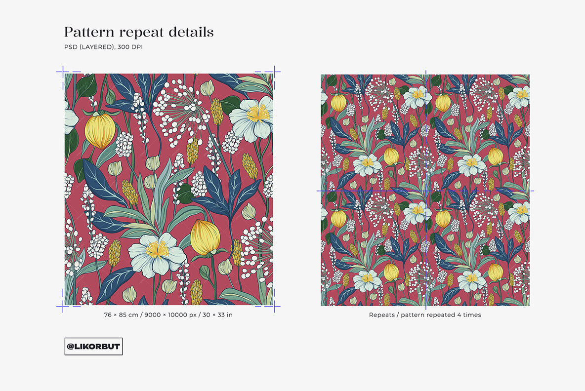 Mori Abstract Flower Pattern and Motifs 3