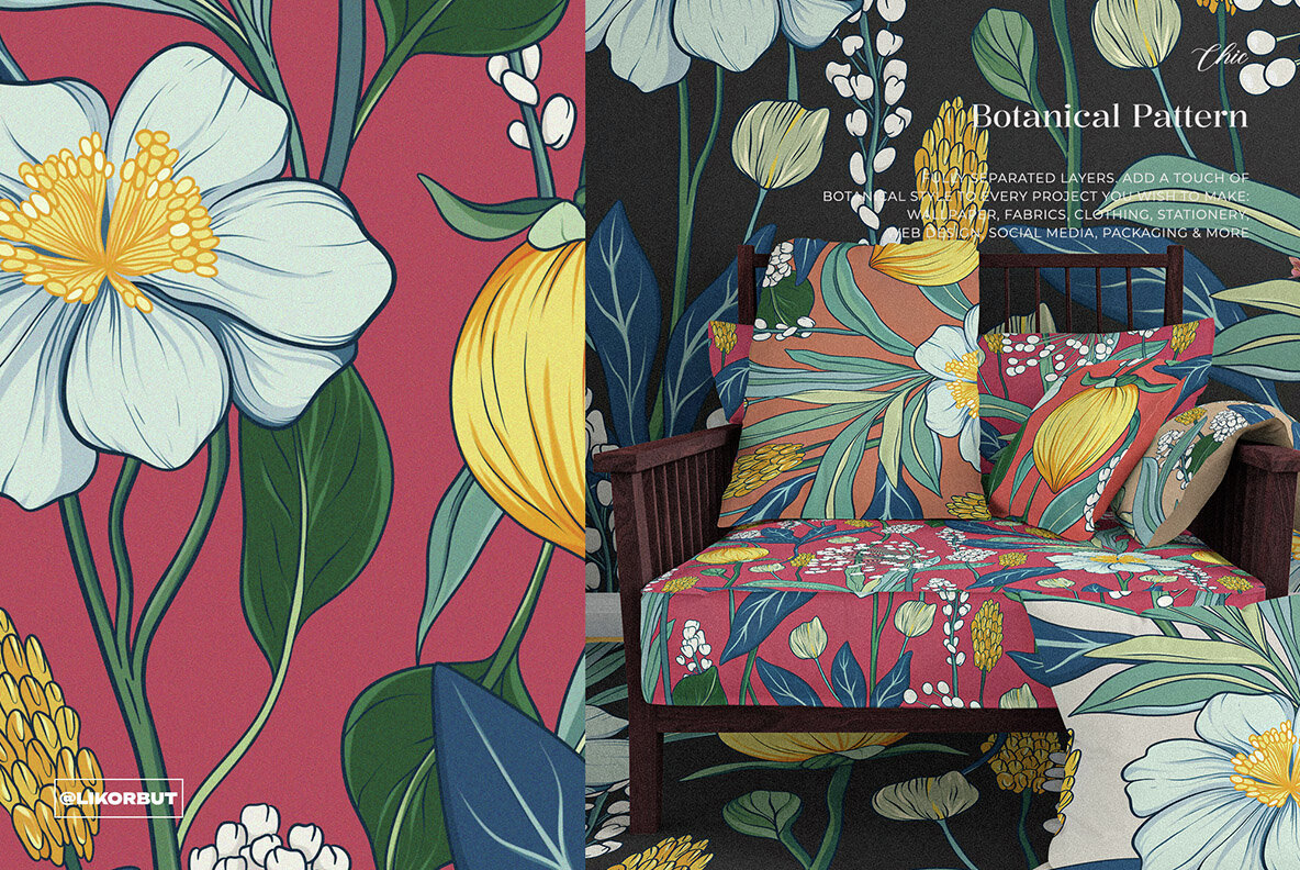 Mori Abstract Flower Pattern and Motifs 5