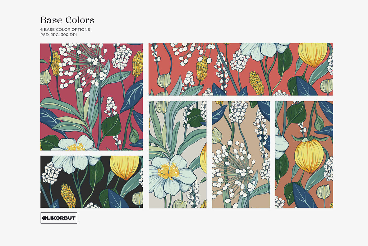 Mori Abstract Flower Pattern and Motifs 6