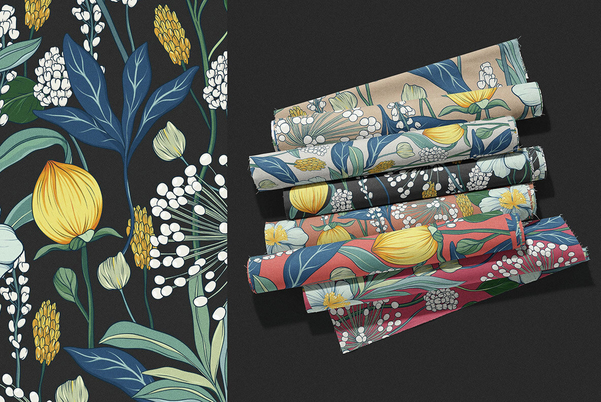 Mori Abstract Flower Pattern and Motifs 9