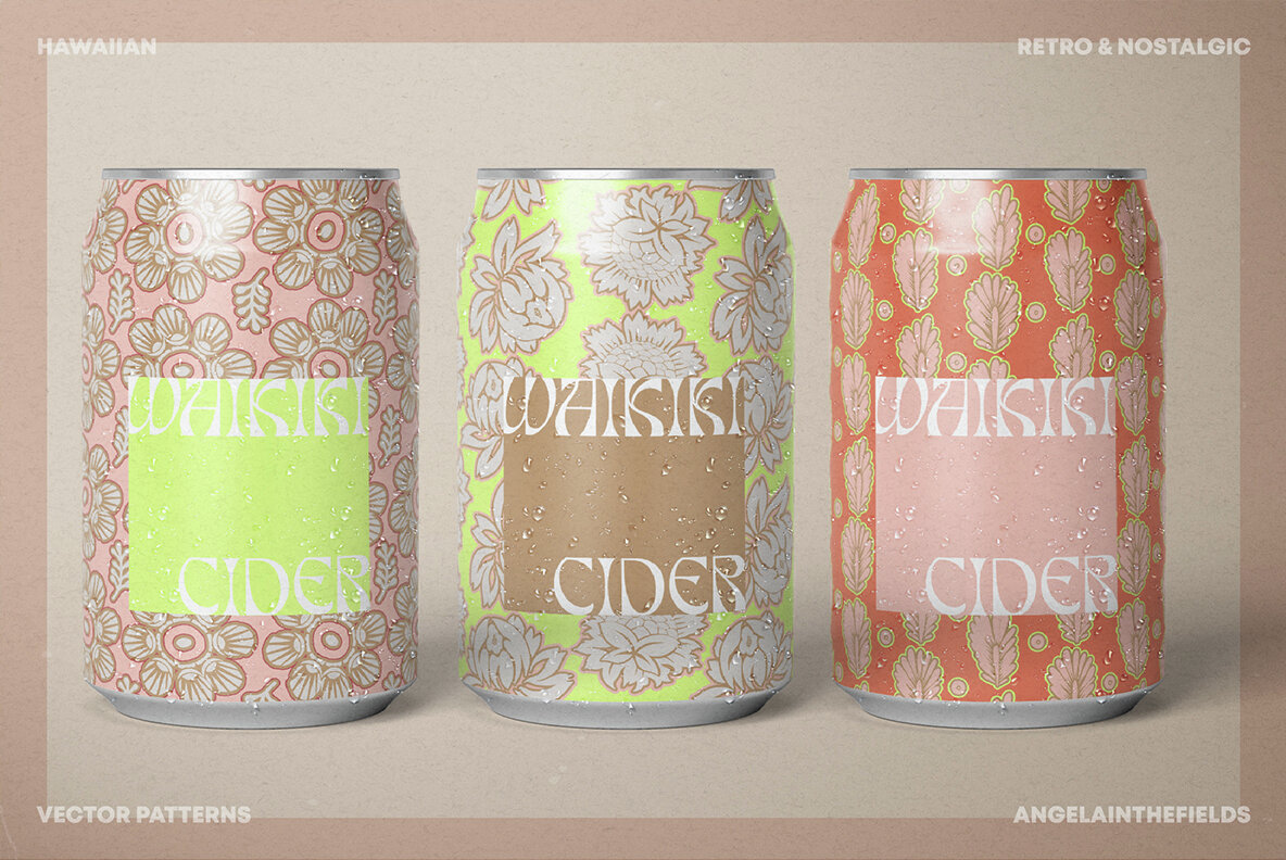 Vintage Hawaiian Vector Patterns 6