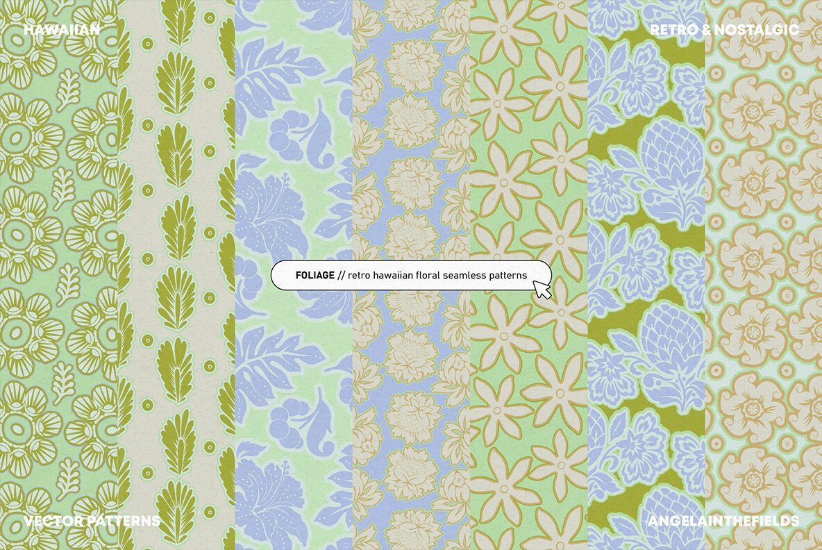 Vintage Hawaiian Vector Patterns 7