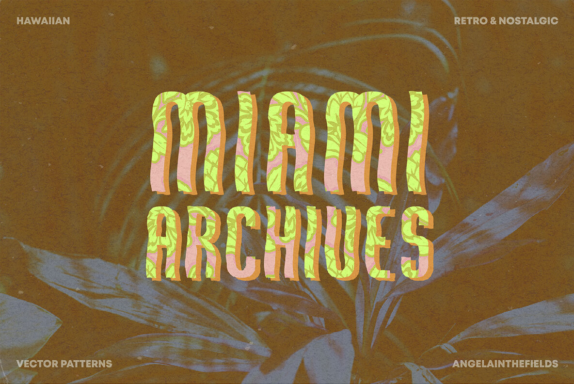 Vintage Hawaiian Vector Patterns 8