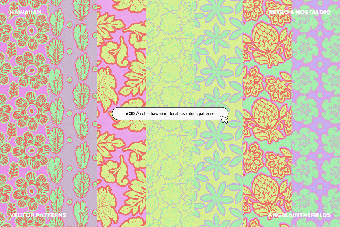 Vintage Hawaiian Vector Patterns 9