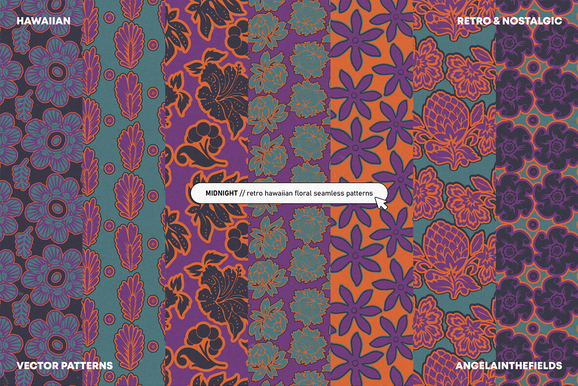 Vintage Hawaiian Vector Patterns 10