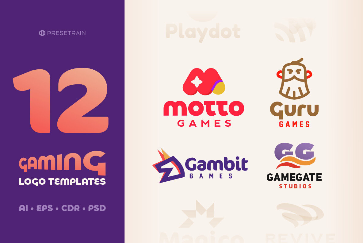 12 Gaming Logo Templates 1