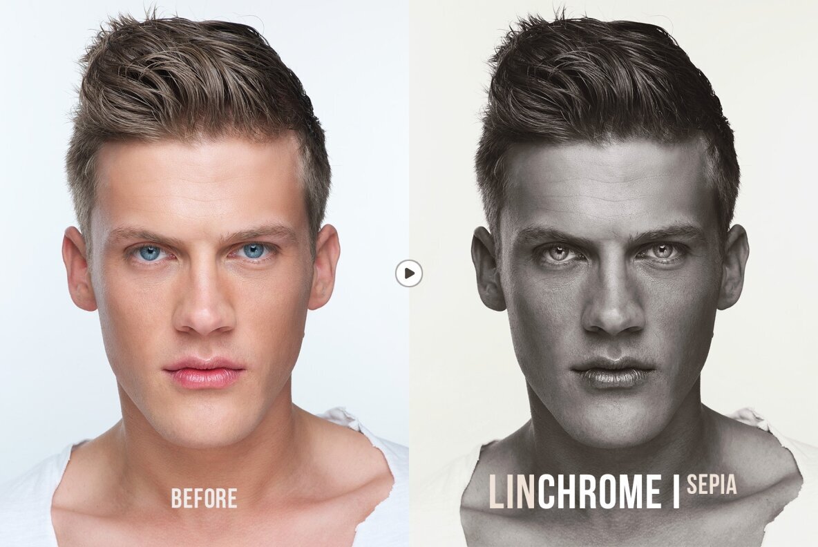 Linchrome BW Photoshop Action and LUT 2