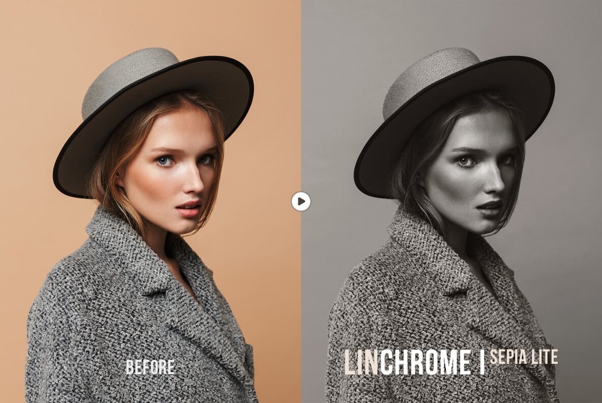 Linchrome BW Photoshop Action and LUT 3