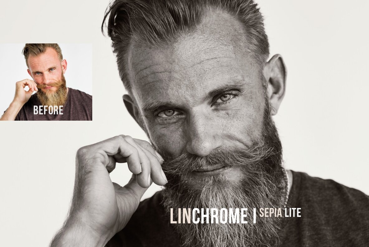 Linchrome BW Photoshop Action and LUT 8