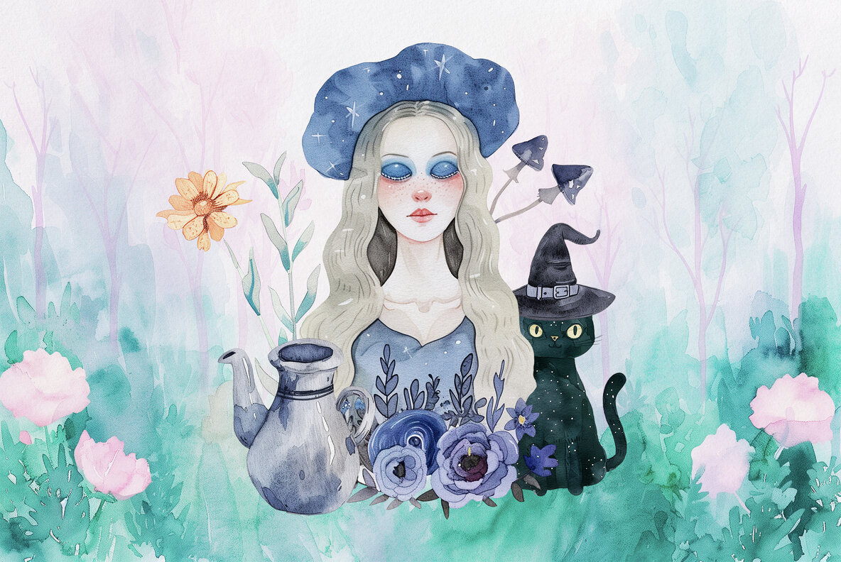 Witchcraft Watercolor Graphics Collection 6