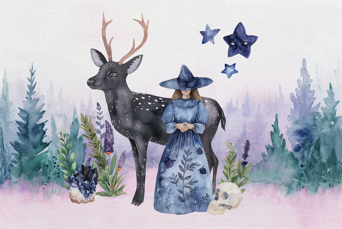 Witchcraft Watercolor Graphics Collection 8