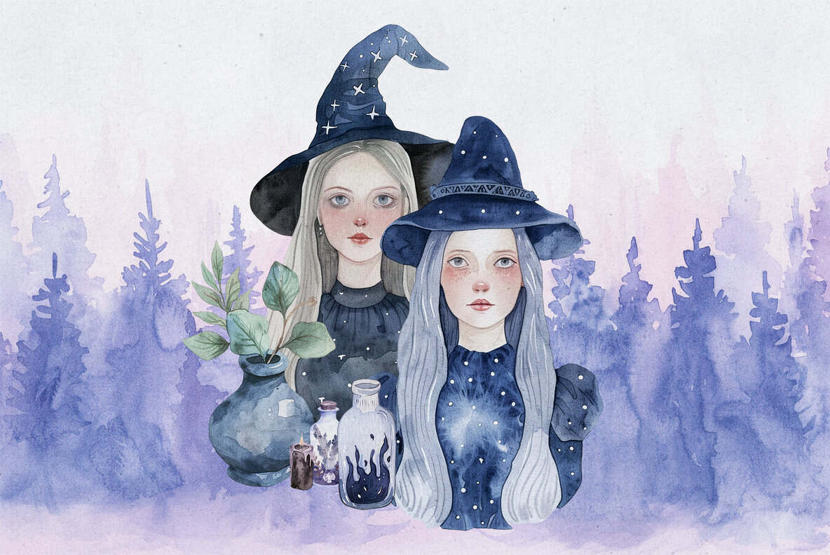 Witchcraft Watercolor Graphics Collection 12