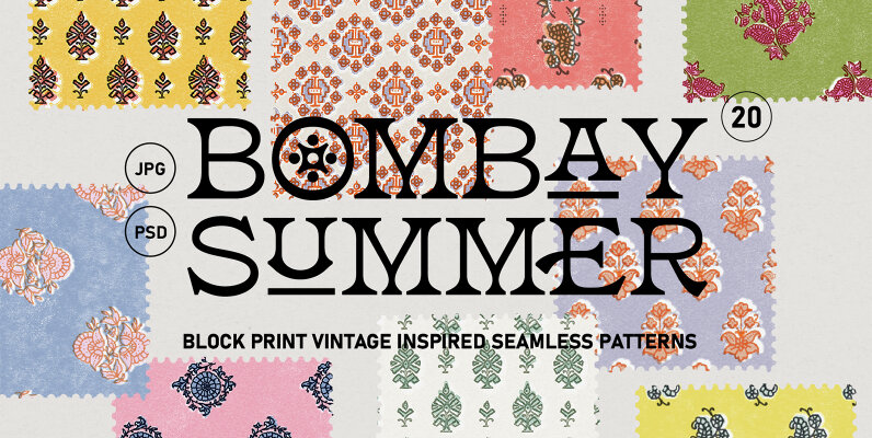 Vintage Block Seamless Patterns
