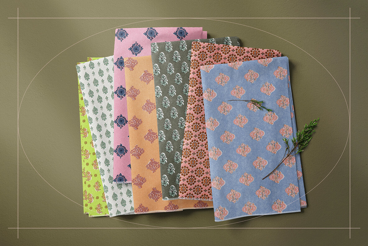 Vintage Block Seamless Patterns 8