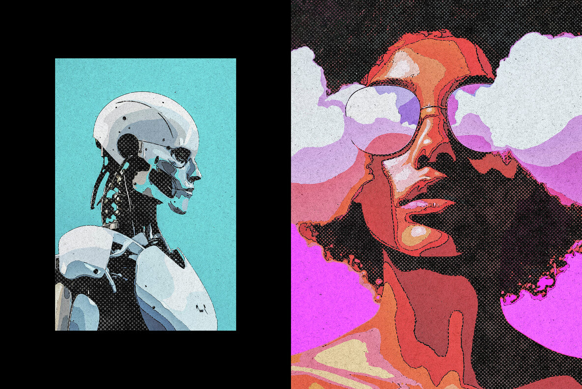 Comic Print Photo Effect 4