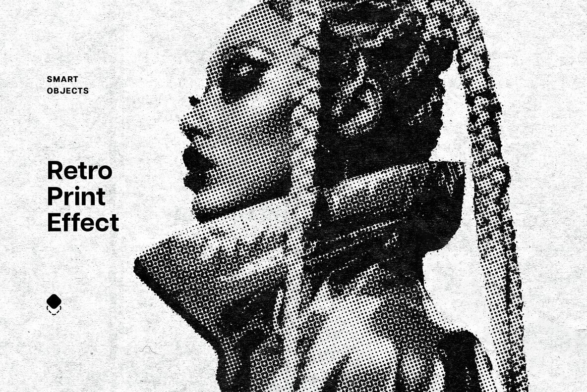 Halftone Print Photo Effect 1