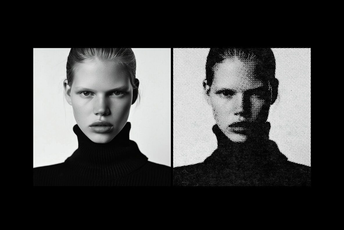 Halftone Print Photo Effect 2