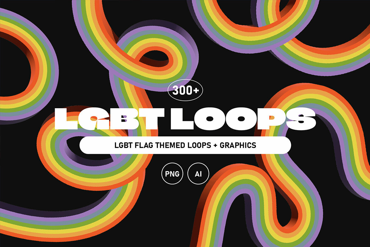 LGBT 3D Loops and Graphics 1