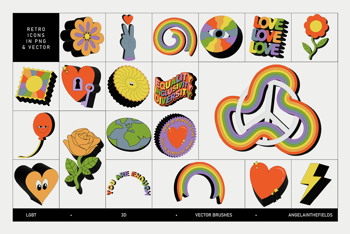 LGBT 3D Loops and Graphics 7