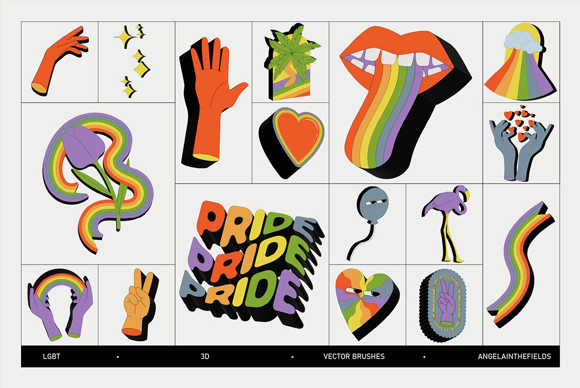 LGBT 3D Loops and Graphics 8