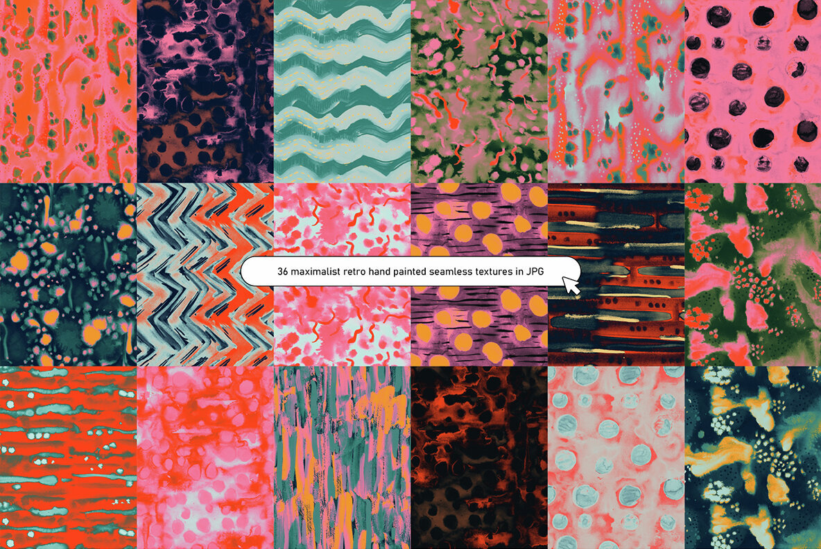 70s Ink Abstract Seamless Textures 3