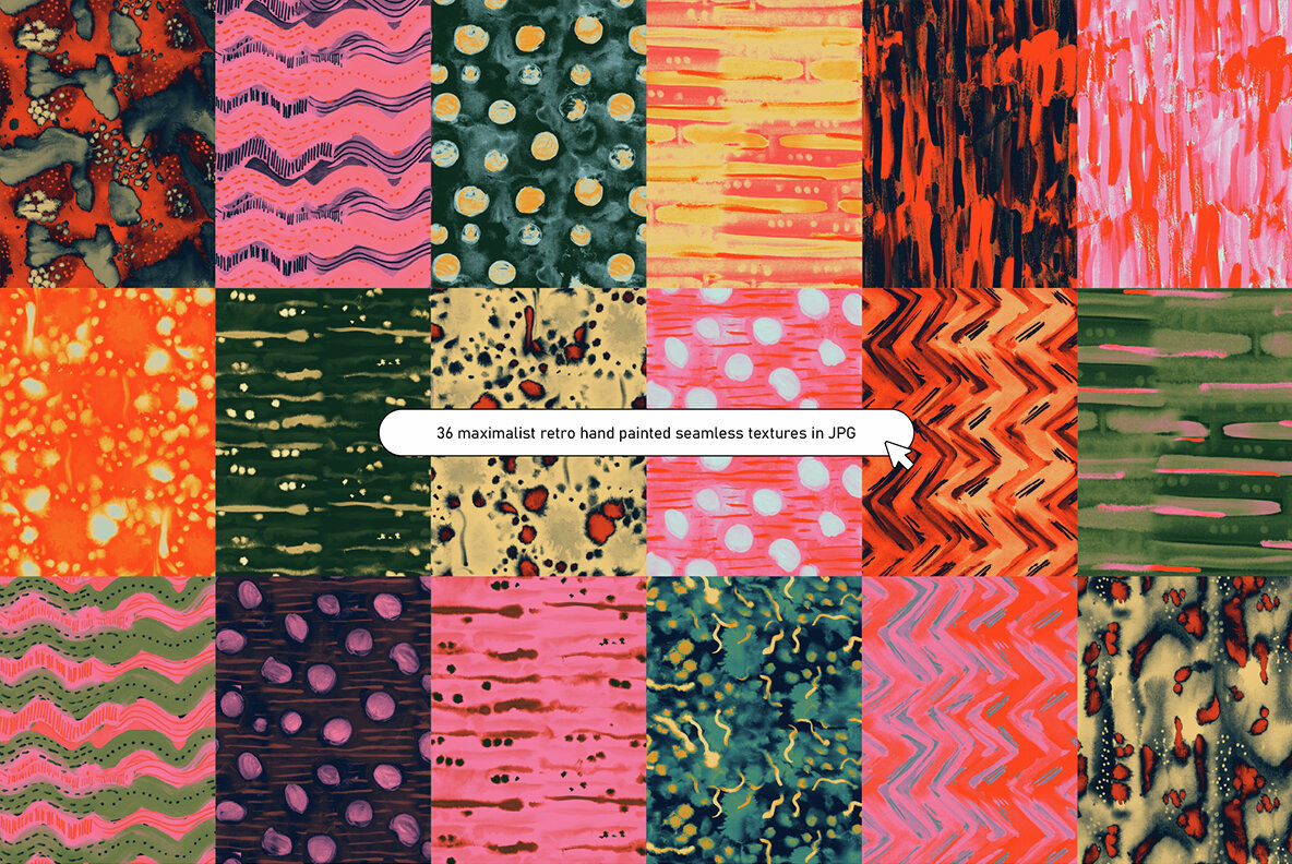 70s Ink Abstract Seamless Textures 5