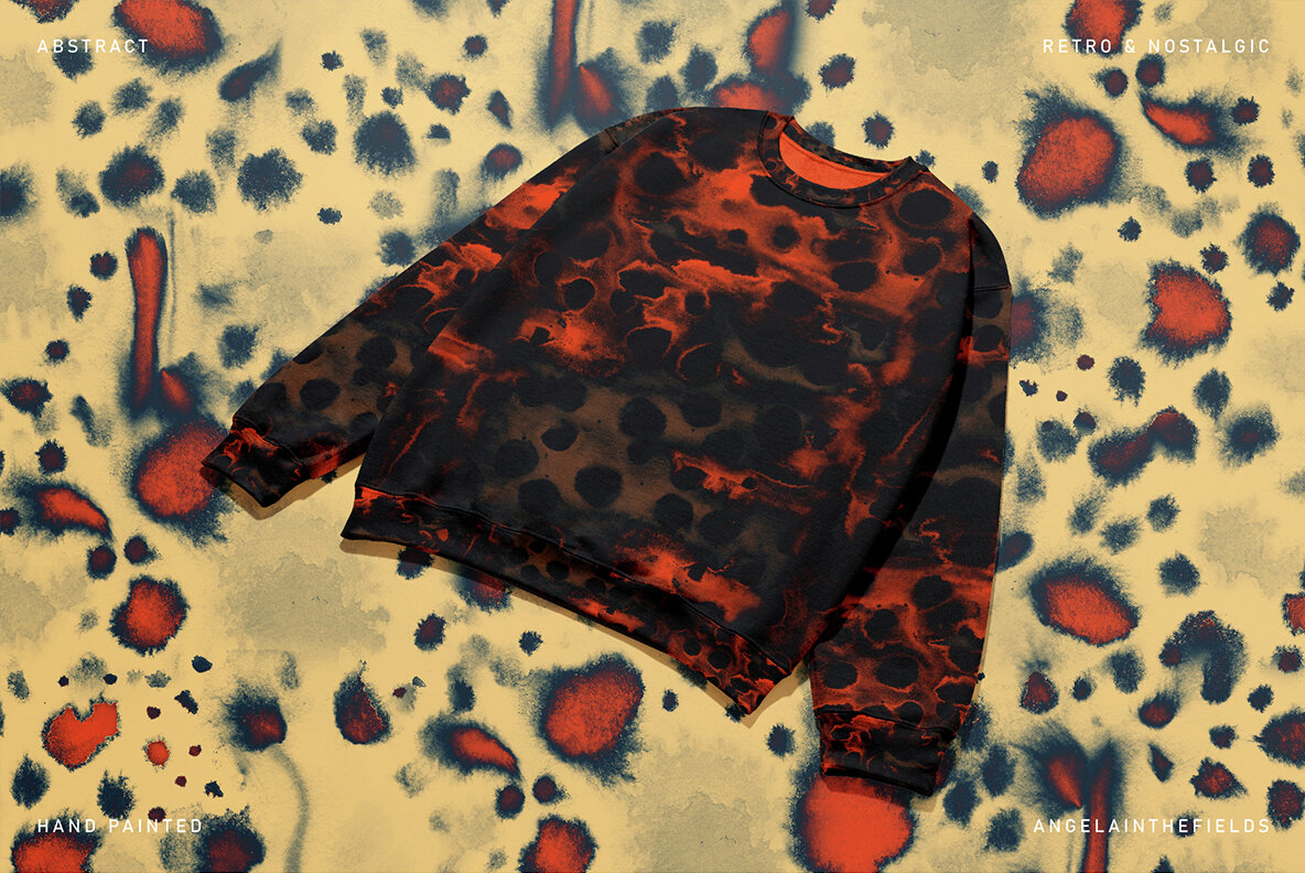 70s Ink Abstract Seamless Textures 7