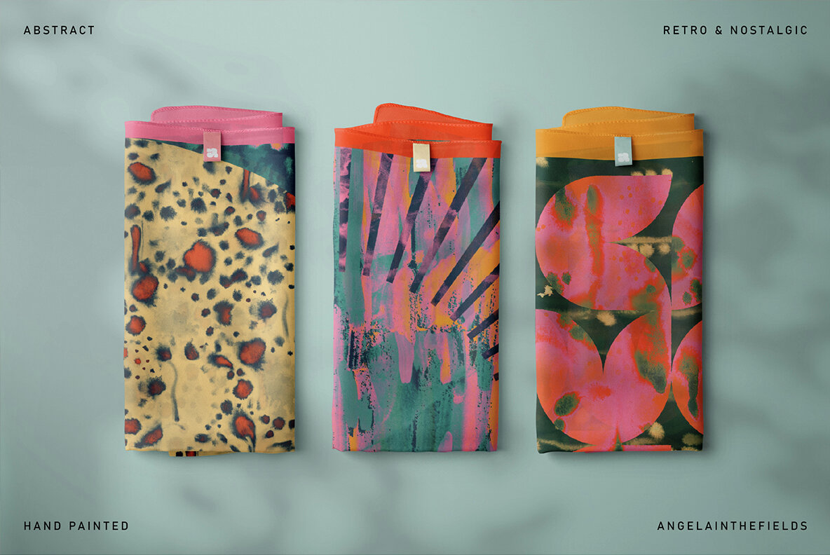 70s Ink Abstract Seamless Textures 8