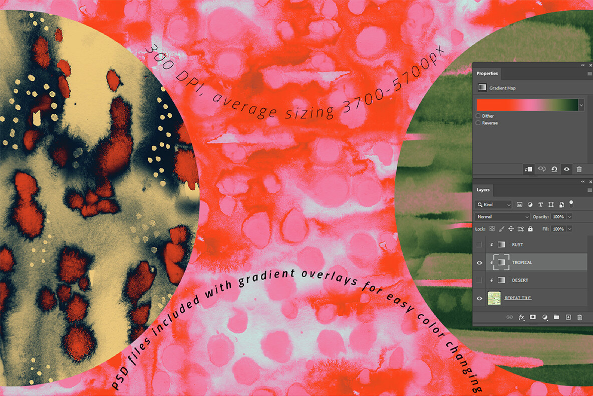 70s Ink Abstract Seamless Textures 9