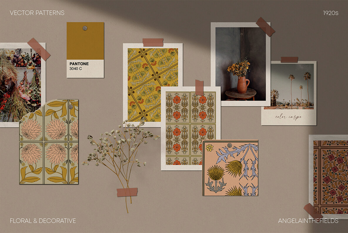 Art Deco Floral Patterns 4