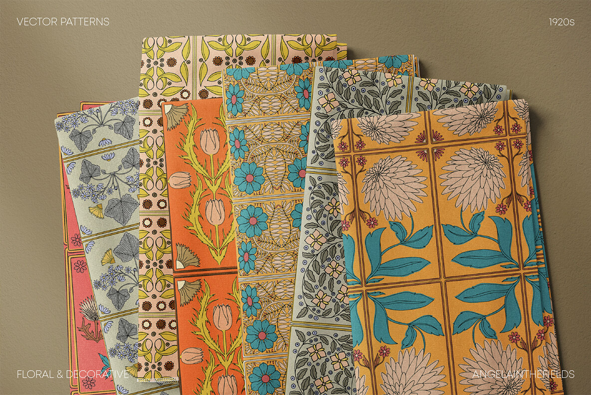 Art Deco Floral Patterns 11