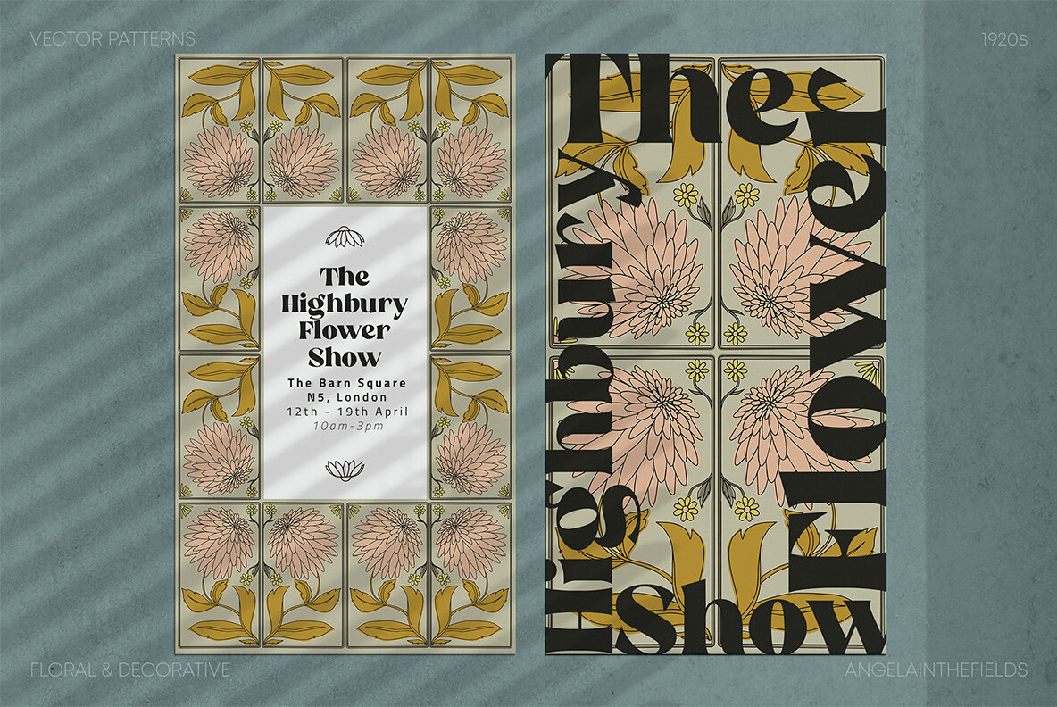 Art Deco Floral Patterns 13