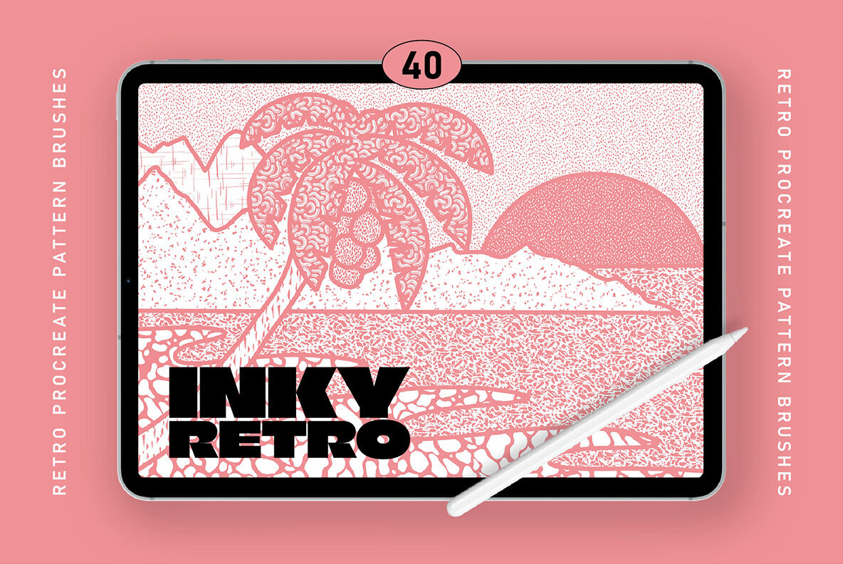 Inky Retro Procreate Set 1