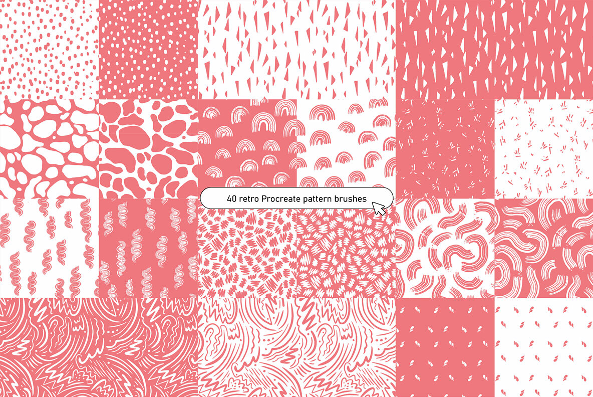 Inky Retro Procreate Set 5