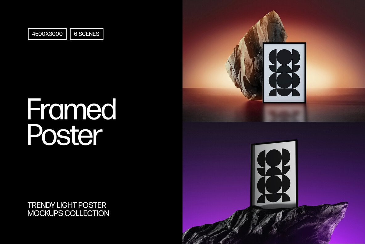 Framed Poster Mockups Collection 1