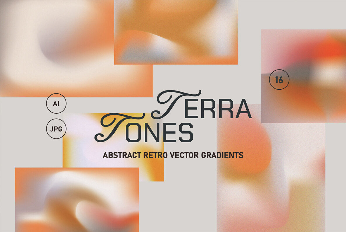 Earthy Retro Vector Texture Set 1