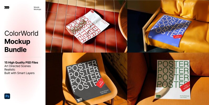 15 ColorWorld Mockups Bundle