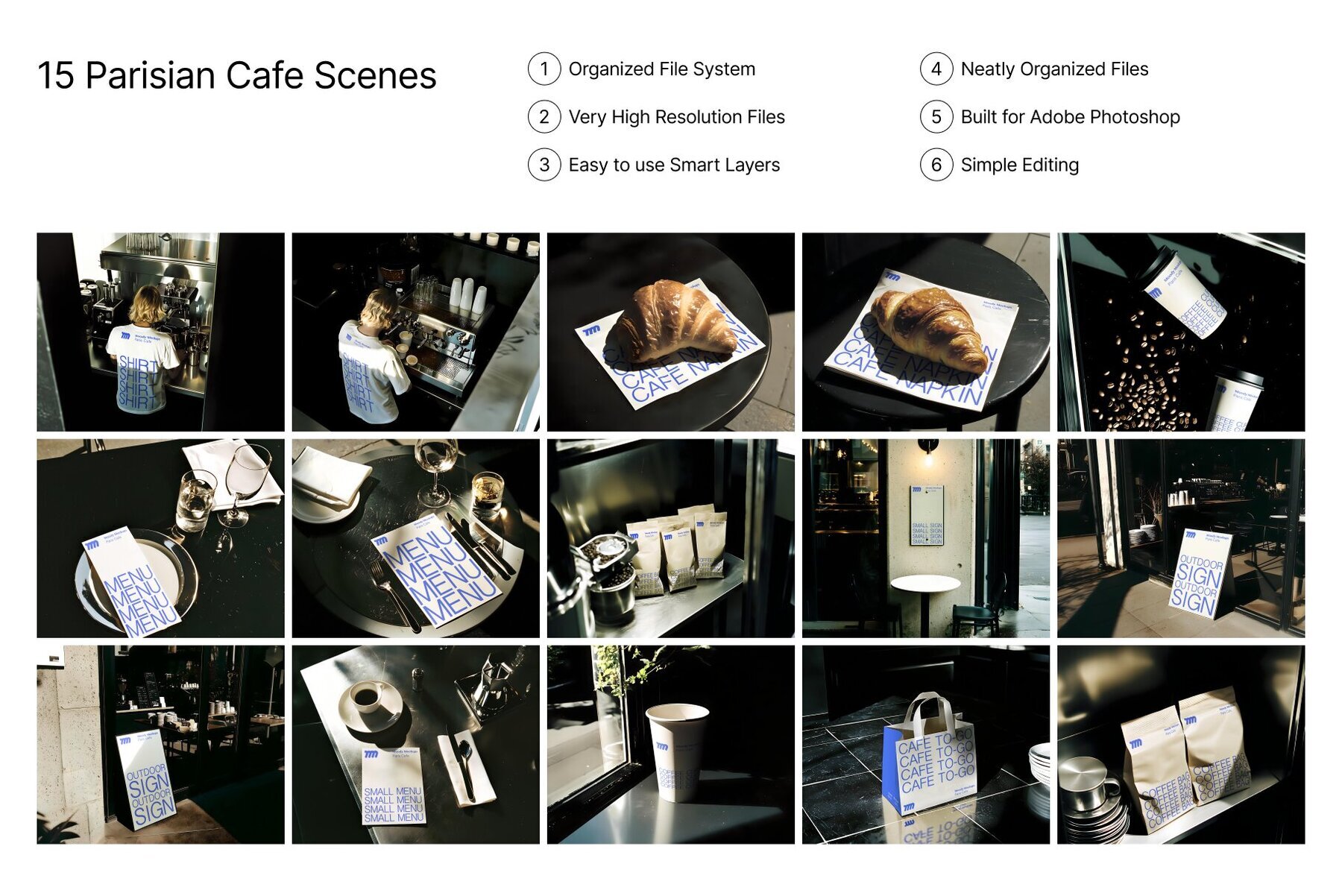 15 Parisian Cafe Mockups Bundle 2