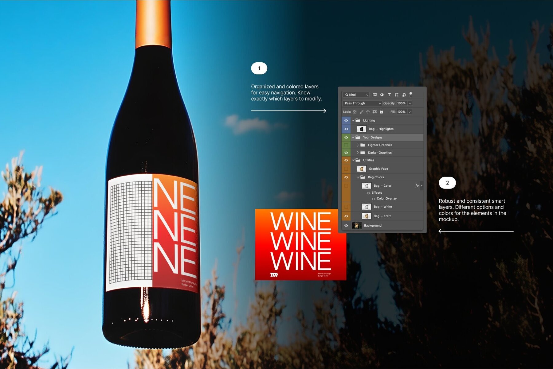 10 Wine Night Mockups Bundle 3