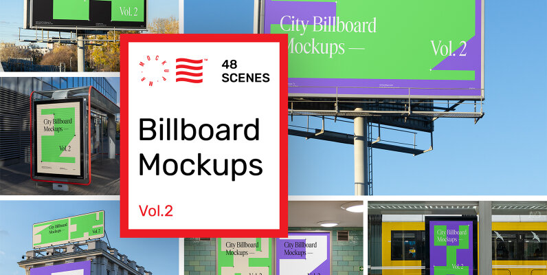 City Billboard Mockups Vol 2   Citylight and Banner