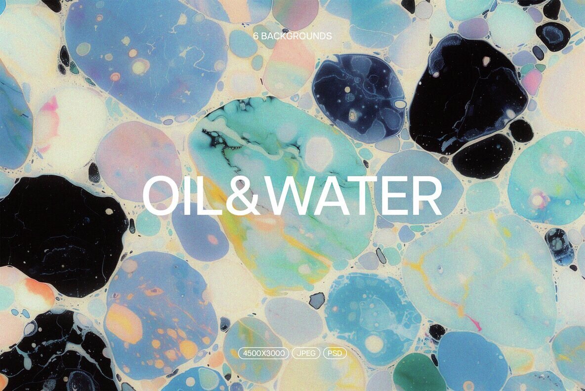 Oil and Water Abstract Backgrounds 1