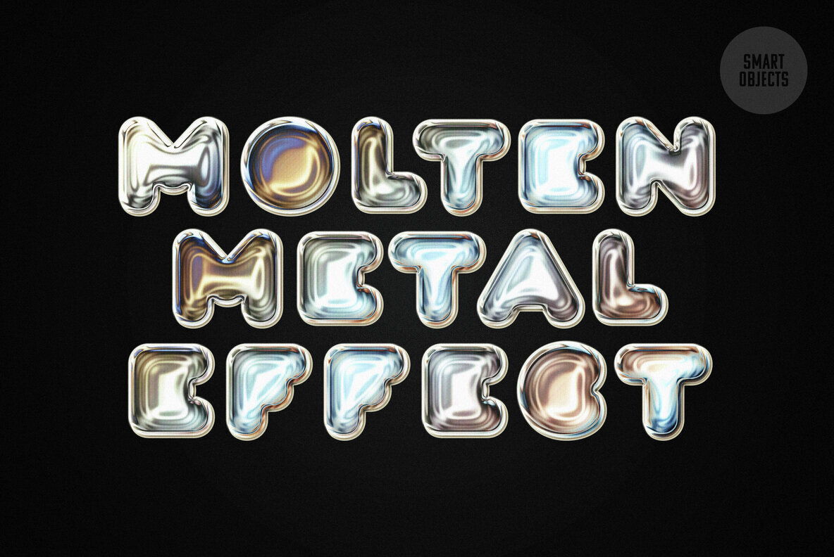 Molten Text and Logo Metal Effect 1