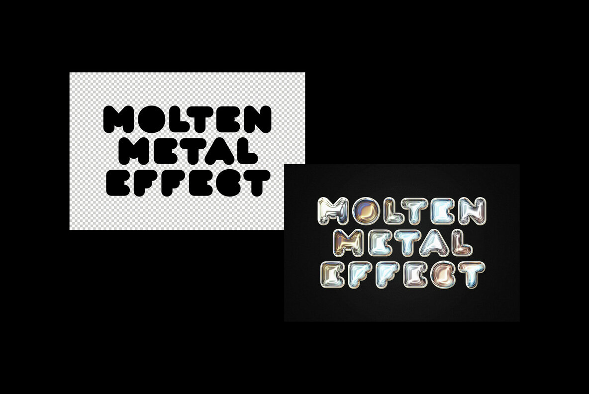 Molten Text and Logo Metal Effect 5